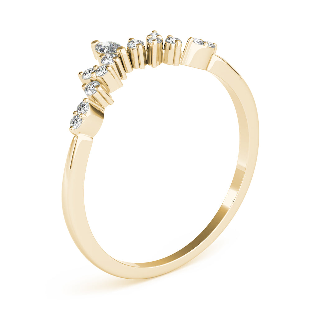 Maeve Women's Diamond Chevron Wedding Ring