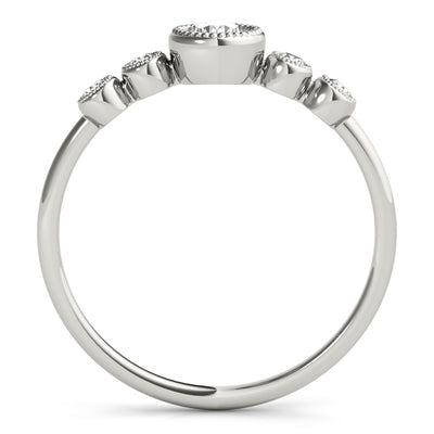 Penny Round Milgrain Diamond Ring