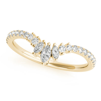 Willa Women's Diamond Chevron Wedding Ring