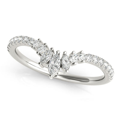 Willa Women's Diamond Chevron Wedding Ring