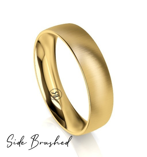 Quarter Curved Comfort Fit Wedding Ring (AC) - Yellow Gold – KAVALRI