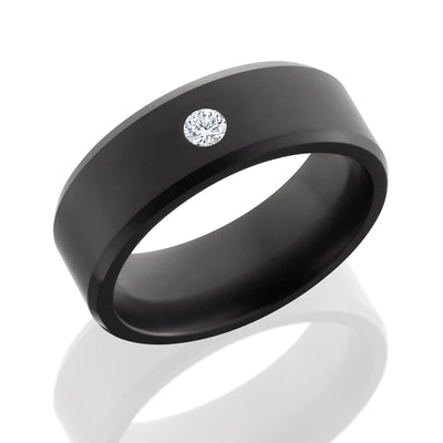 Elysium Black Diamond Ares White Diamond Wedding Ring