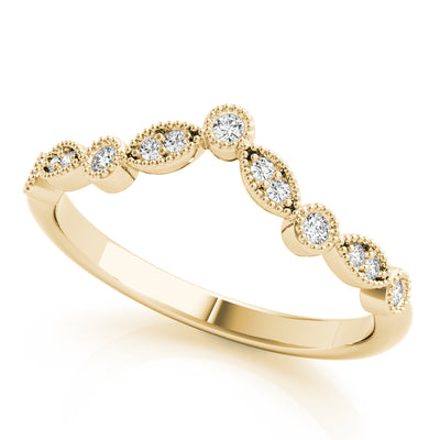 Curved wedding rings