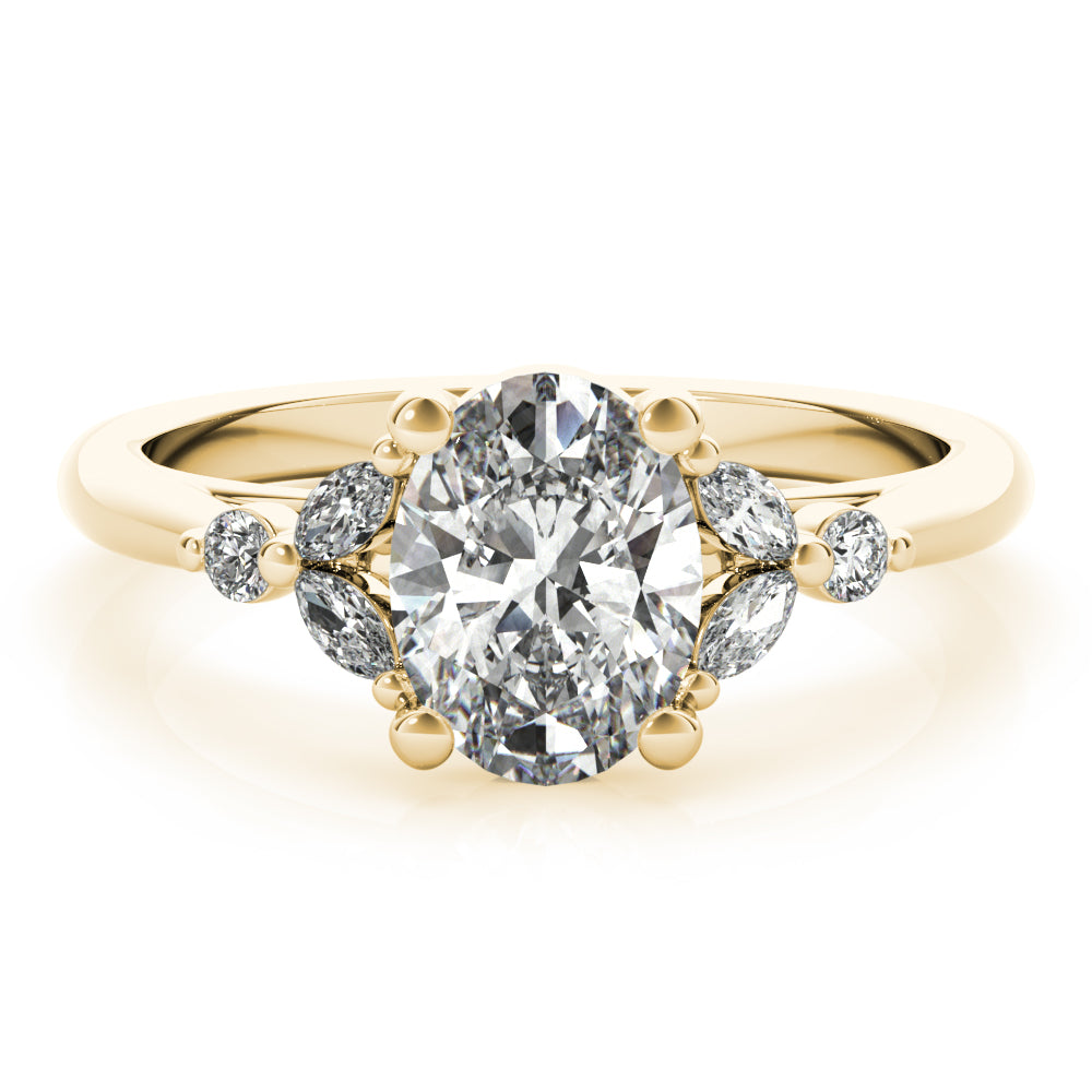 Blair Oval Diamond Engagement Ring Setting