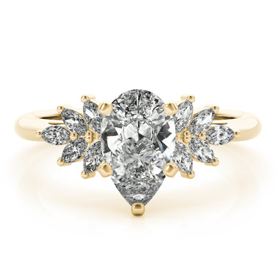 Custom Pear Engagement Rings