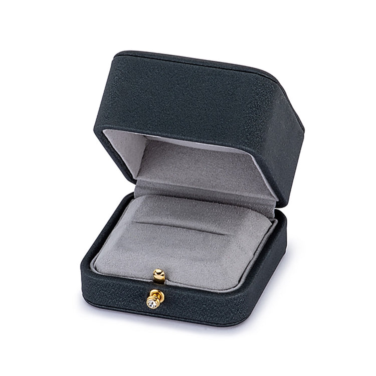 Elysium Ares Black Diamond Beveled Edge Wedding Ring