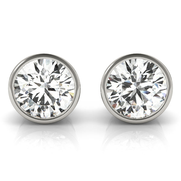 Ayla Lab Grown Diamond Bezel Set Studs (1 TDW) – KAVALRI