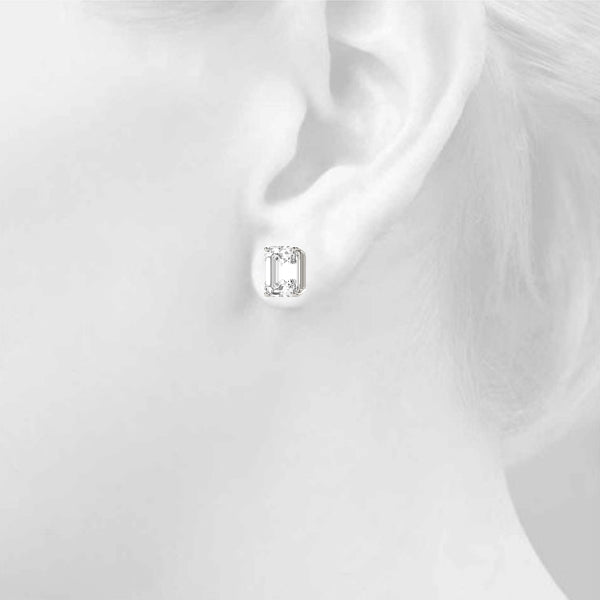 Lourdes Emerald Lab Grown Diamond Studs