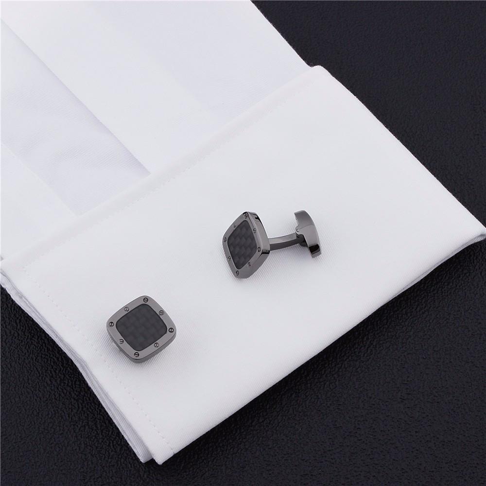 Square Carbon Fibre Cufflinks