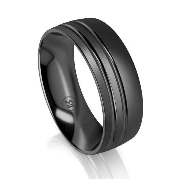 black wedding rings