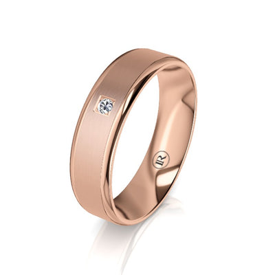 The Astley Gold Diamond Mens Wedding Ring
