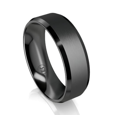 The Vanguard Black Zirconium Wedding Ring