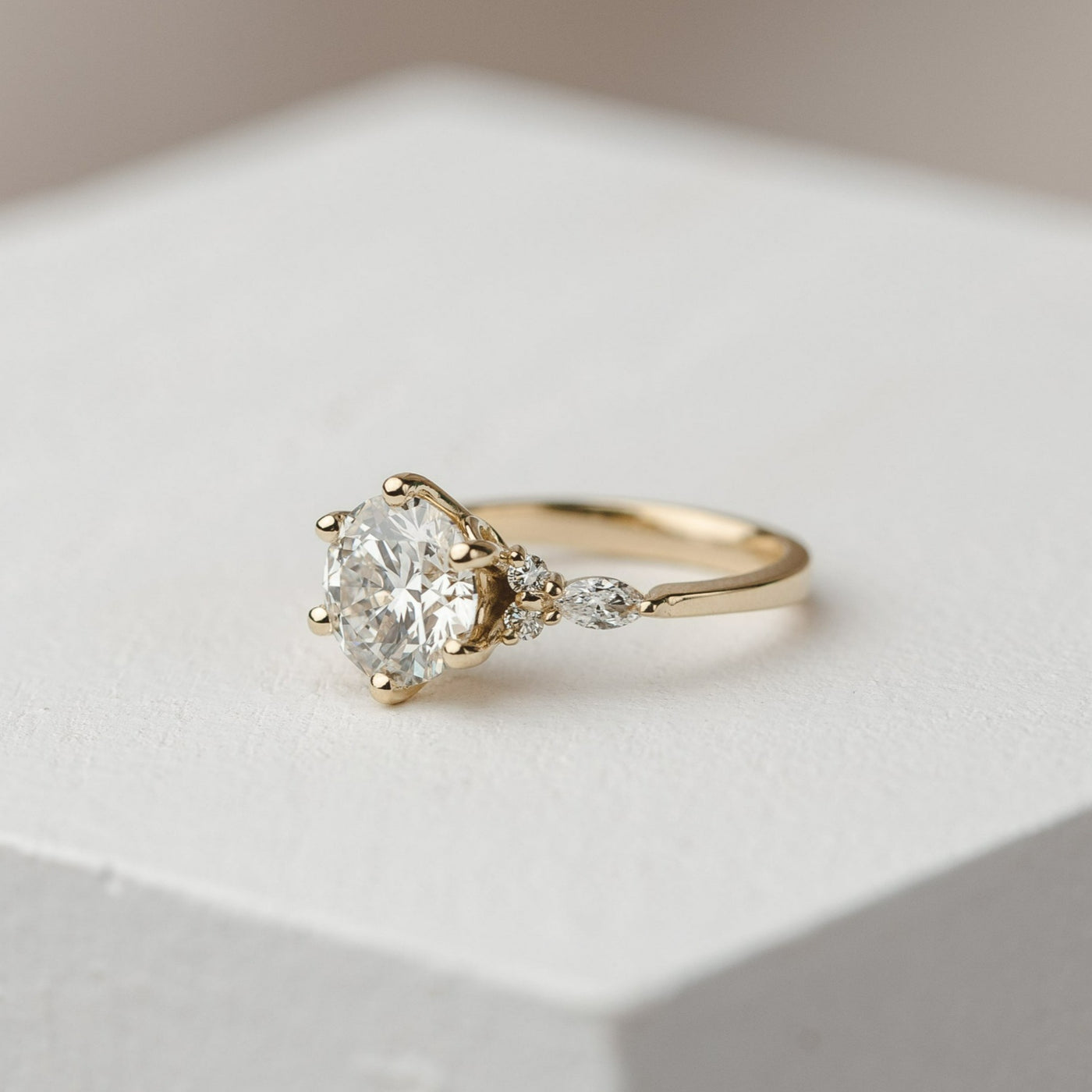 Willow Round 6-Prong Diamond Engagement Ring Setting – KAVALRI