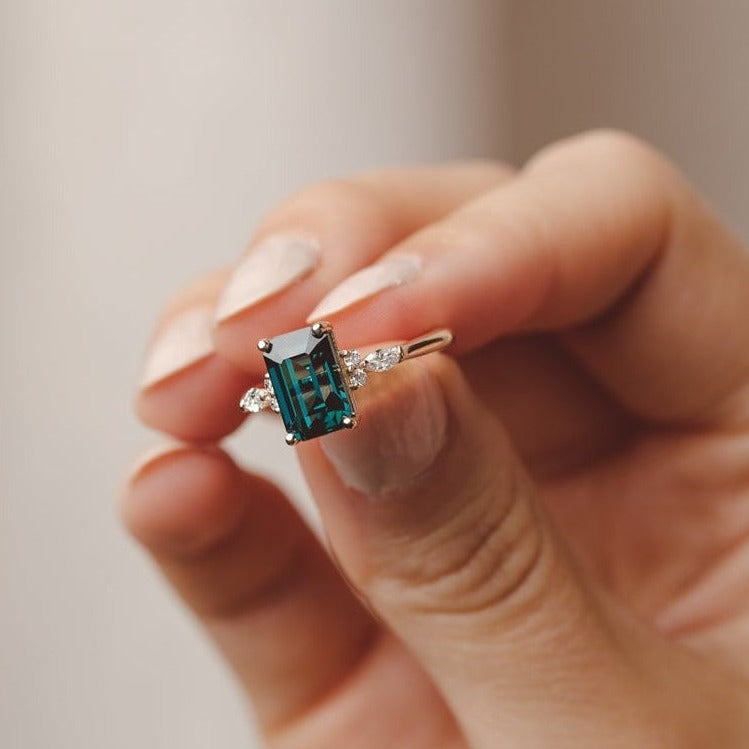 Teal Sapphire Rings