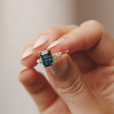 Teal Sapphire Rings