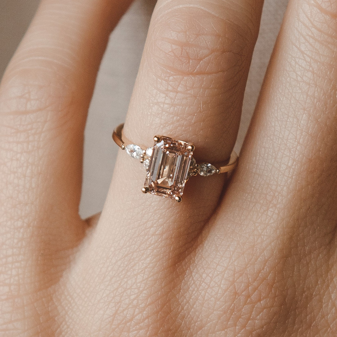 Willow Pink Emerald Lab Grown Diamond Ring – KAVALRI