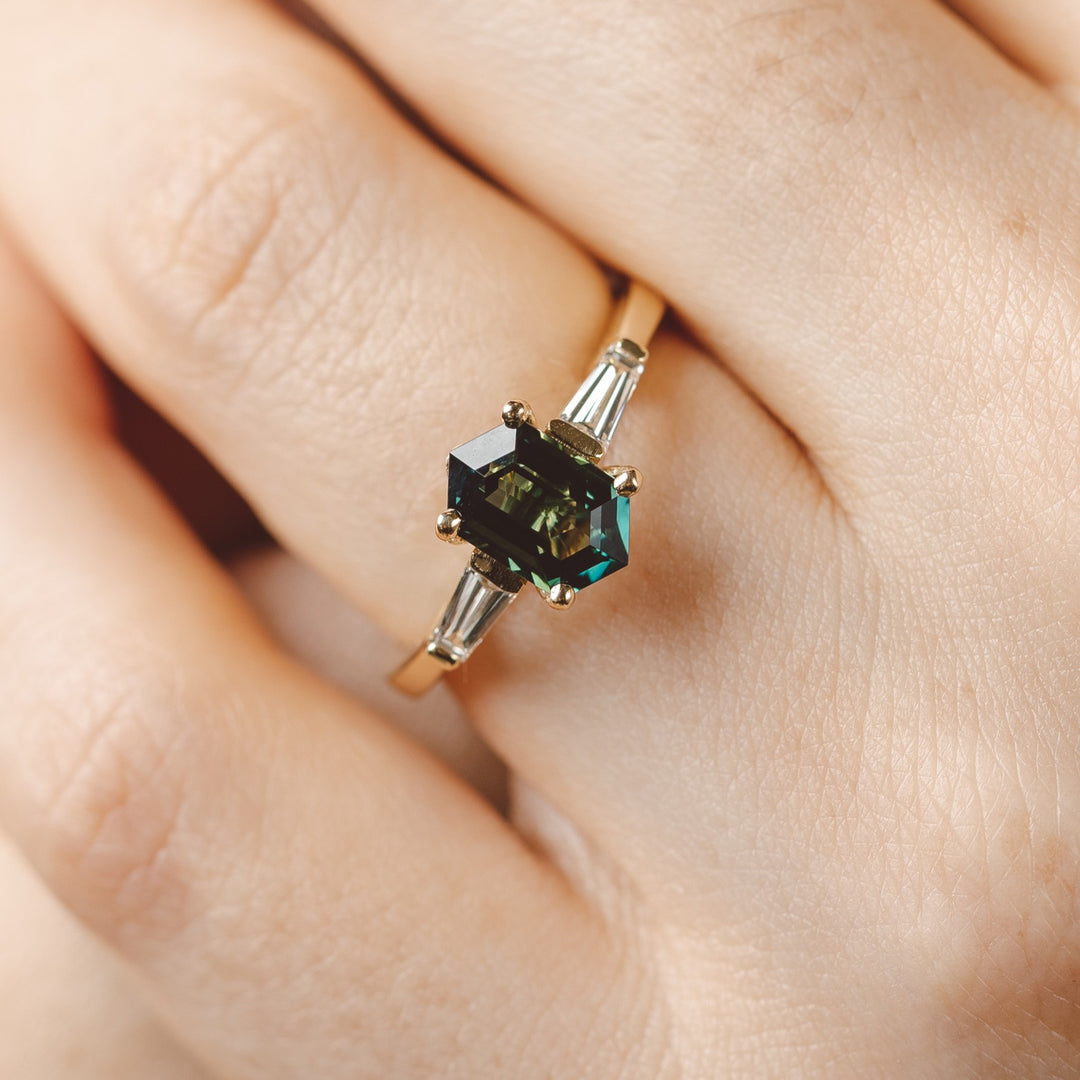 Grace Hexagon Australian Sapphire Engagement Ring