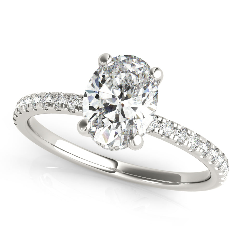Alyssa Oval Diamond Engagement Ring Setting – KAVALRI