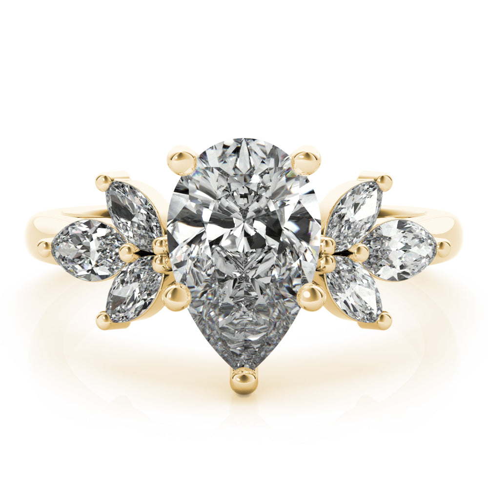 April Pear Shaped Diamond Engagement Ring Setting – KAVALRI