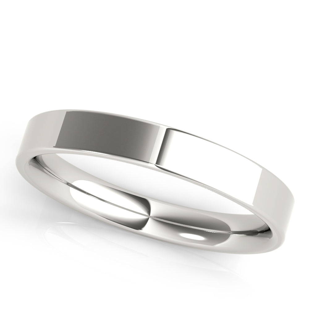 Women's Classic Flat Banded Wedding Ring (Cigar Band)