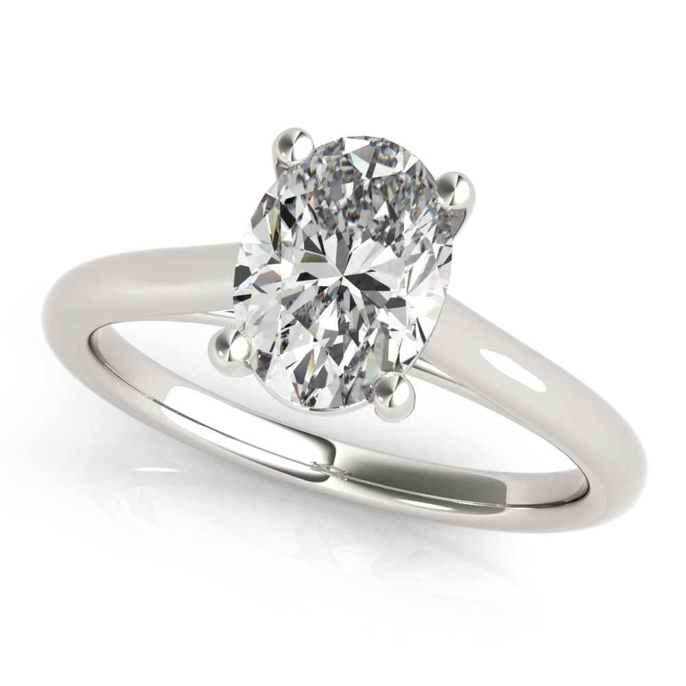 Hannah Oval Solitaire Engagement Ring Setting