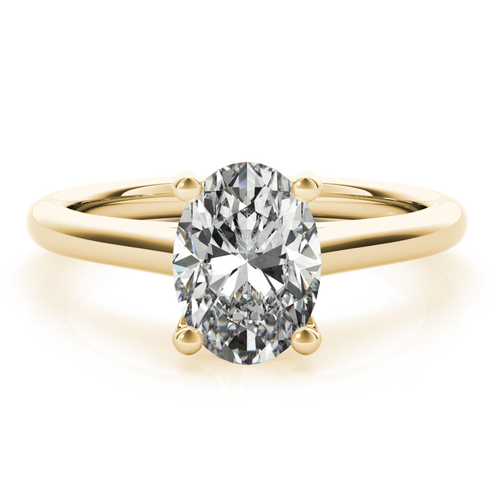 Hannah Oval Solitaire Engagement Ring Setting