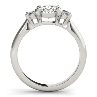 Charlotte Oval Trilogy Diamond Engagement Ring Setting