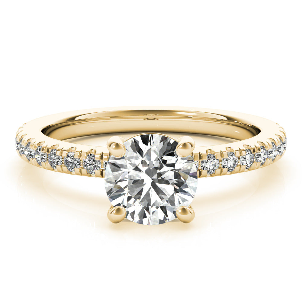 Alyssa Round Diamond Engagement Ring Setting (without Hidden Halo)