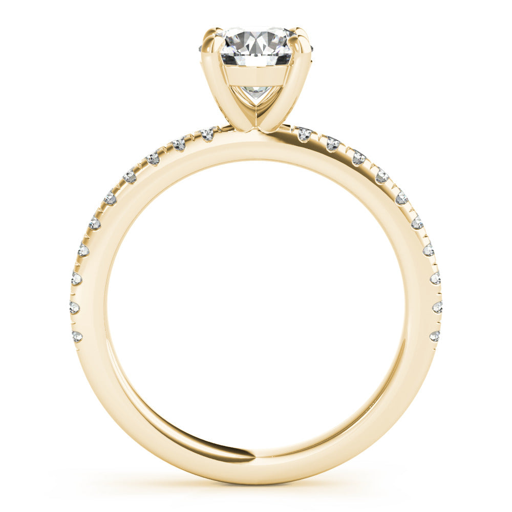 Alyssa Round Diamond Engagement Ring Setting (without Hidden Halo)