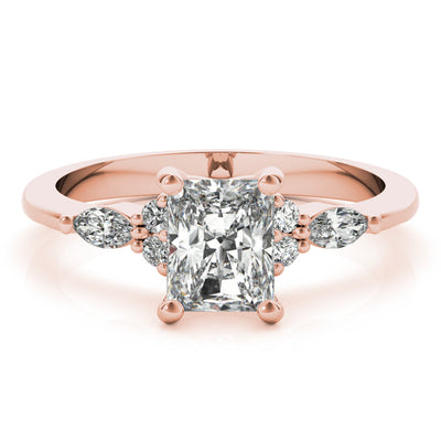 Willow Radiant Diamond Engagement Ring Setting