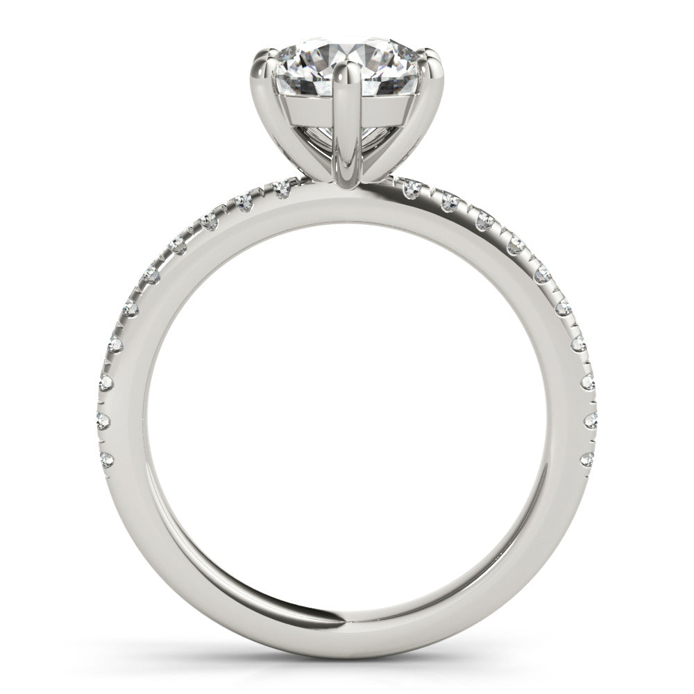 Alyssa 6-Prong Round Diamond Engagement Ring Setting (without Hidden Halo)