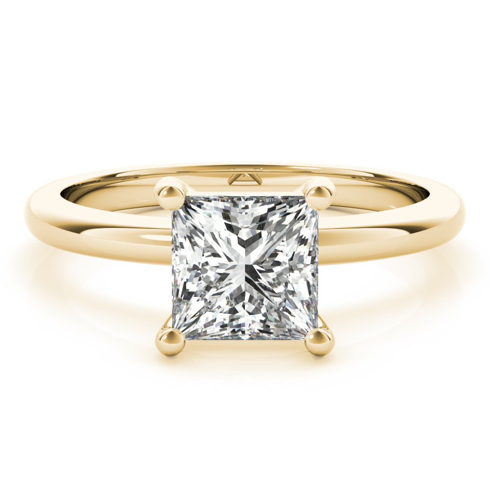 Lara Square Princess Cut Diamond Engagement Ring Setting
