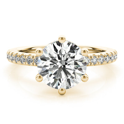 Alyssa 6-Prong Round Diamond Engagement Ring Setting