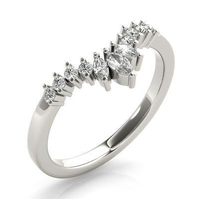 Milla Women's Diamond Chevron Wedding Ring