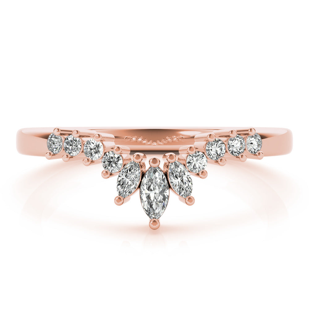 Milla Women's Diamond Chevron Wedding Ring