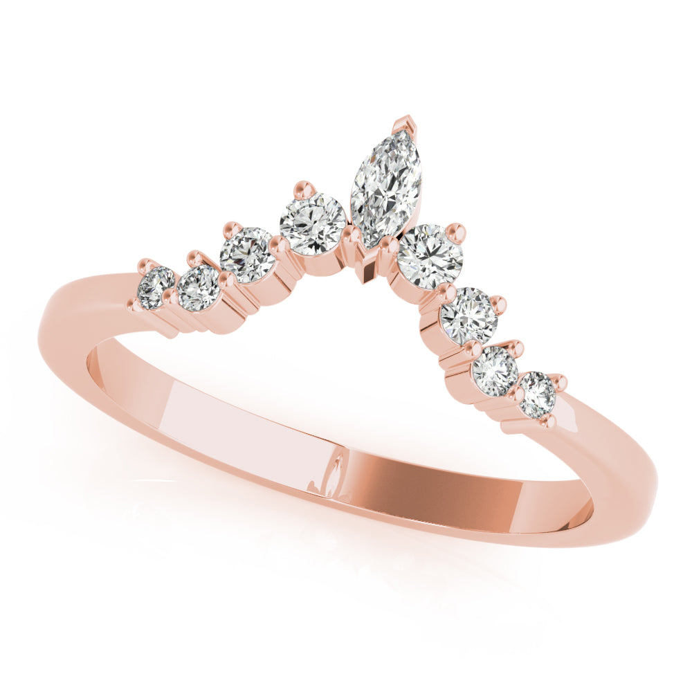 Molly Women's Diamond Chevron Wedding Ring