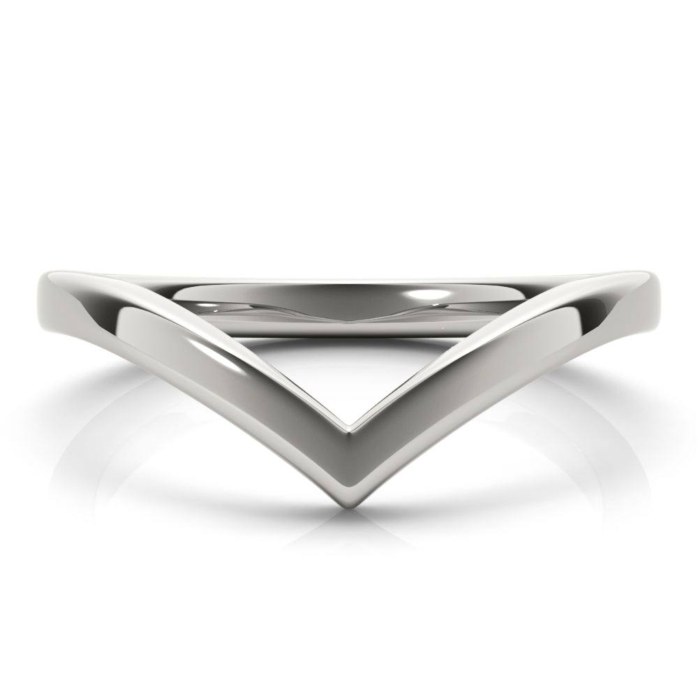 Carla Solitaire Women's Chevron Wedding Ring