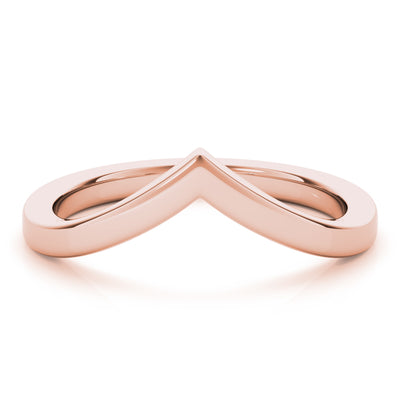 Carla Solitaire Women's Chevron Wedding Ring