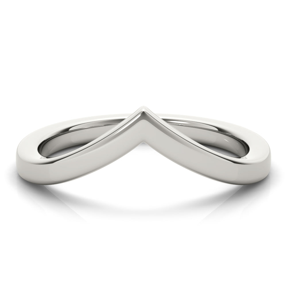 Carla Solitaire Women's Chevron Wedding Ring