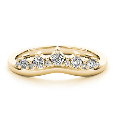 Emily Women's Diamond Chevron Wedding Ring