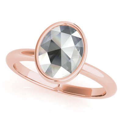 Oval Bezel Engagement Ring Setting