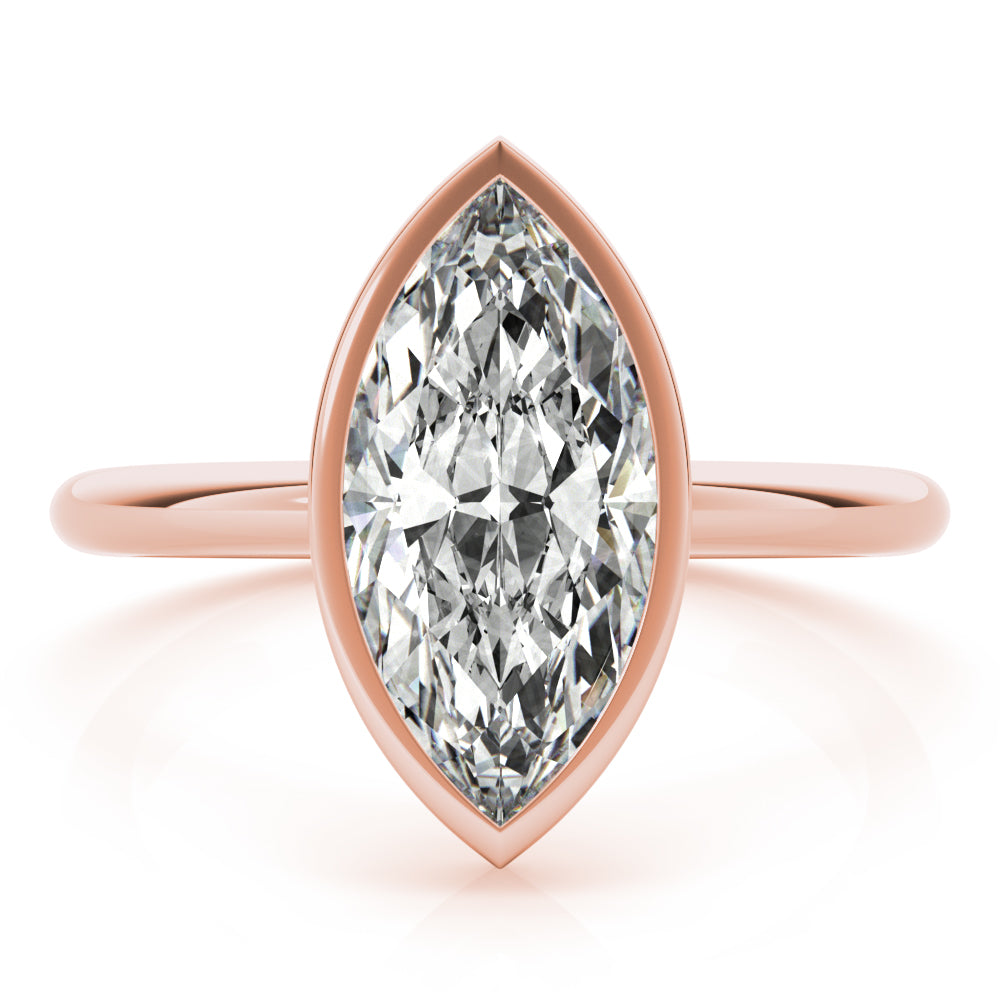 Marquise Bezel Engagement Ring Setting