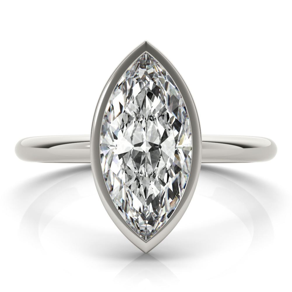 Marquise Bezel Engagement Ring Setting – KAVALRI