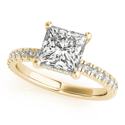 Alyssa Square Princess Cut Diamond Engagement Ring Setting