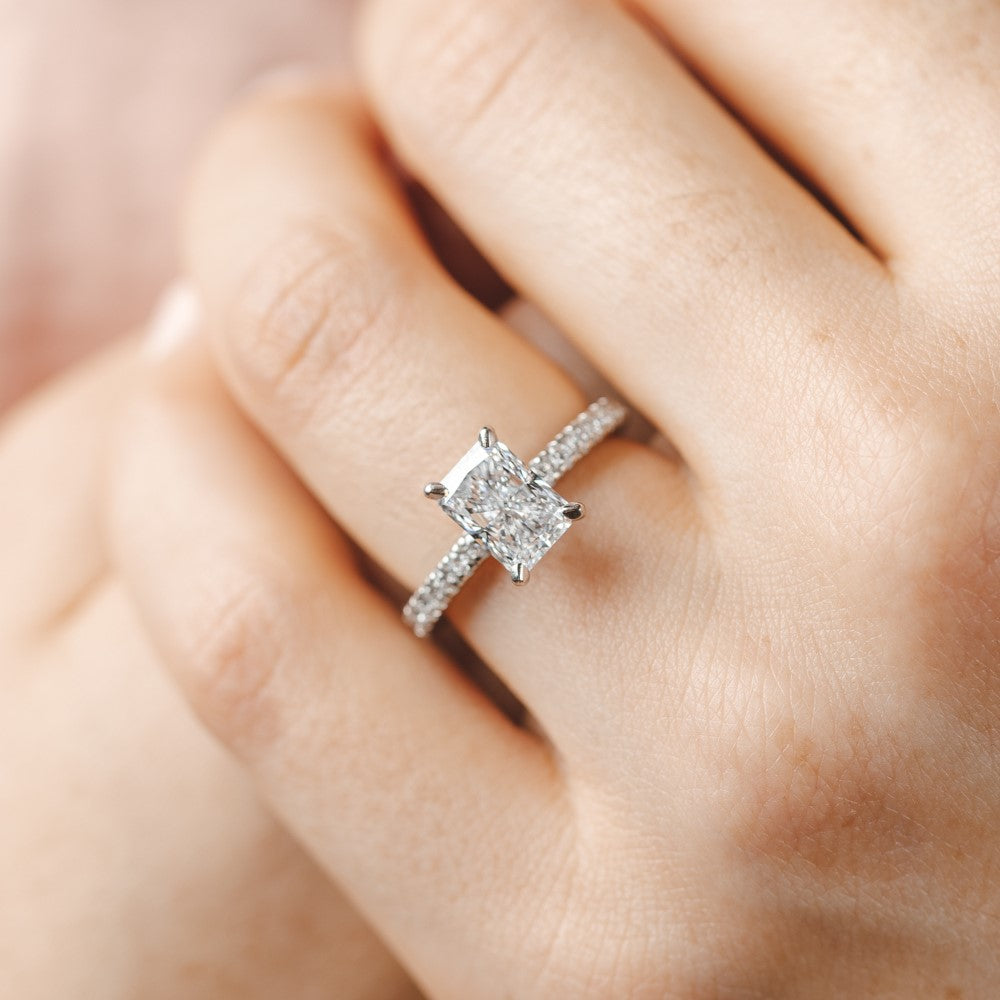 Alyssa Radiant Diamond Engagement Ring Setting