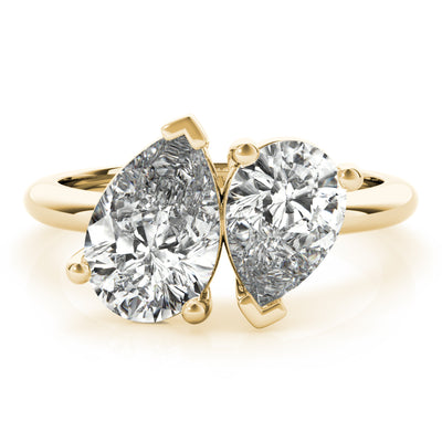 Pear Toi et moi rings