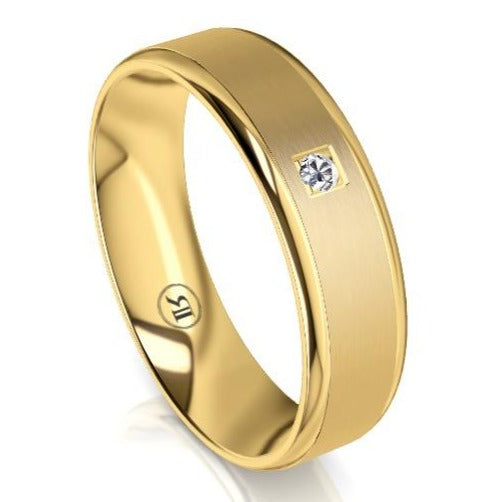 Yellow Gold Mens Wedding Rings 