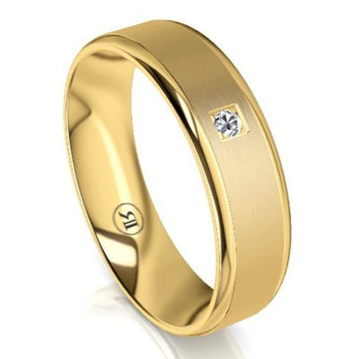 Yellow Gold Mens Wedding Rings 