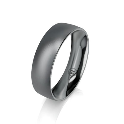 Curved Round Tantalum Wedding Ring (AC)