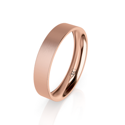 Women's Flat Comfort Fit Wedding Ring (AG) - Rose Gold